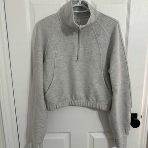 Lululemon Scuba Cropped Funnel-Neck Half Zip Waffle